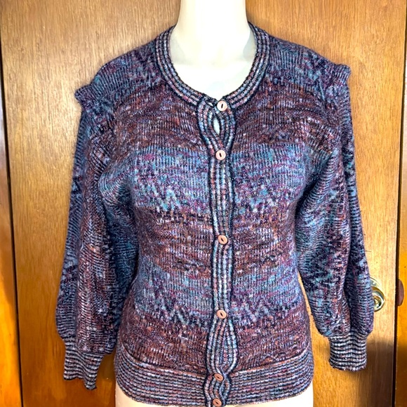 Vintage La Squadra Monte Carlo cardigan mohair blend size small-medium, Italy - Picture 1 of 13